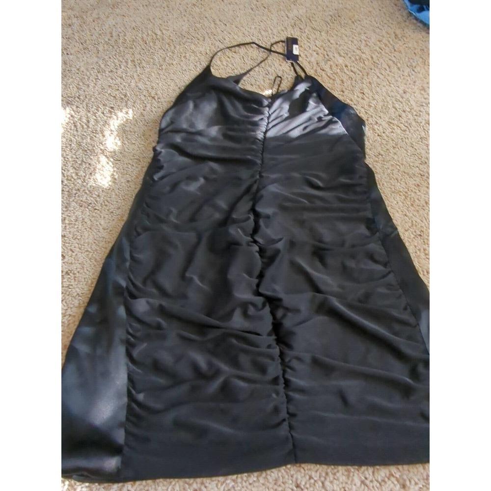 Ladies Playboy Dress Gathered Front - black - NEW